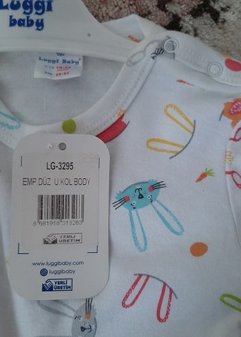 Uzun Kollu Baskılı Bebek Body - Görsel 3