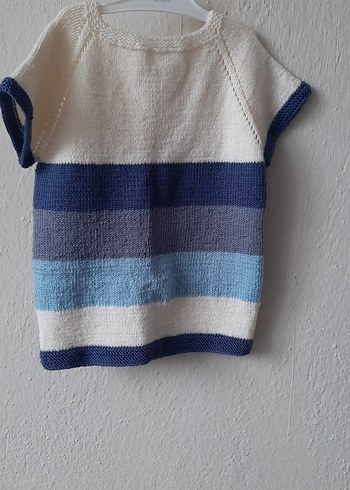 Erkek Bebek Kısa Kollu Örgü Hırka - Görsel 2