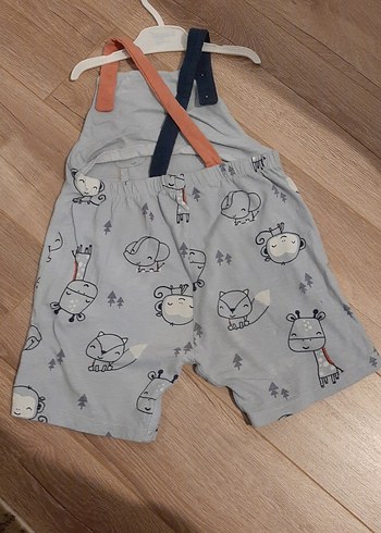 Erkek Çocuk mavi Desenli Örme Tulum - Görsel 2