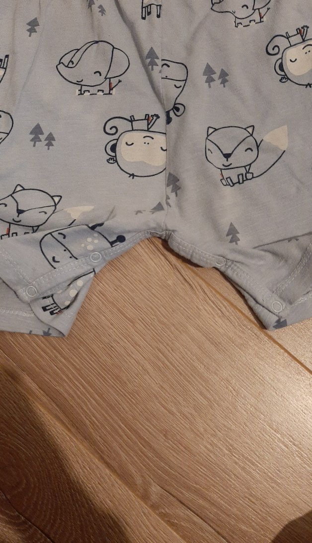 Erkek Çocuk mavi Desenli Örme Tulum - Görsel 3