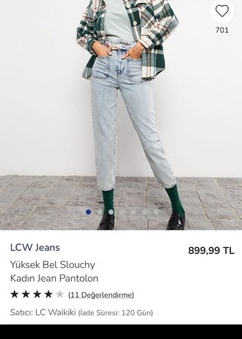 LCW Jeans Yüksek Bel Slouchy Kadın Jean