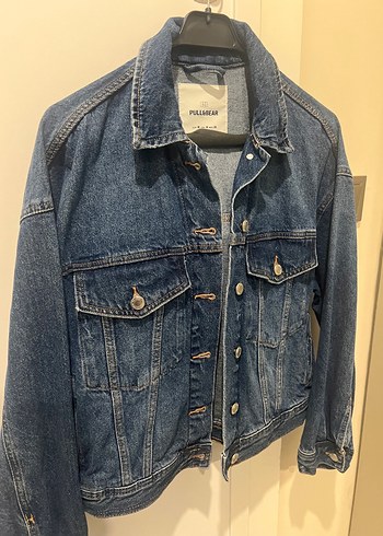 Pull and Bear Pull Bear Mavi Denim Ceket