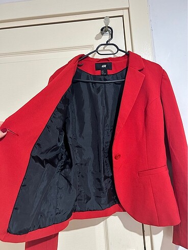 s Beden H&M blazer ceket kırmızı
