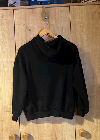 Diğer Siyah Kapüşonlu Baskılı Sweatshirt
