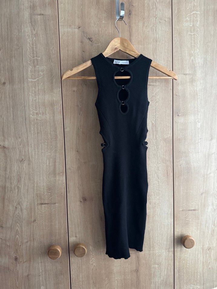 BERSHKA Siyah  Mini Elbise - Görsel 5