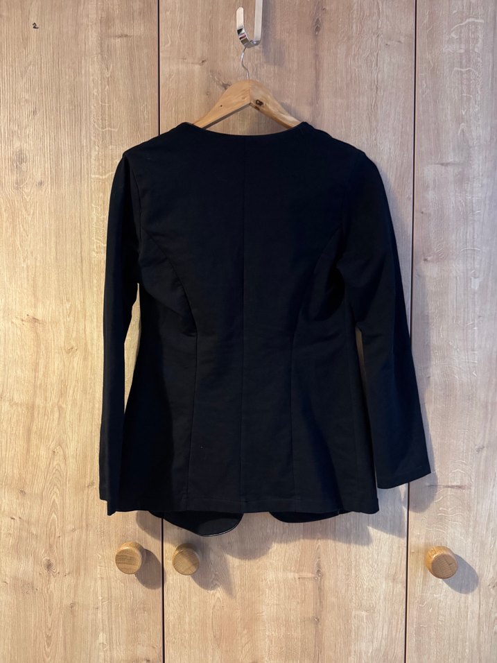 Düğmeli Siyah Kadın Süet Blazer Ceket - Görsel 2