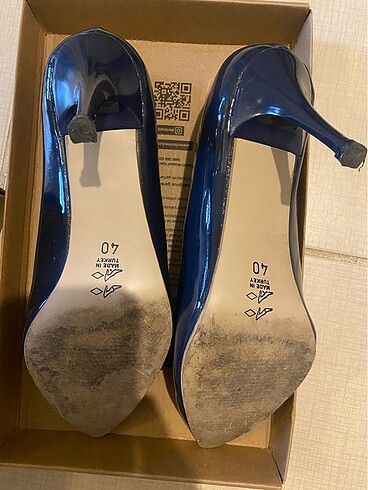 40 Beden lacivert Renk Topuklu stiletto