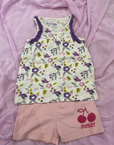 24-36 Ay Beden Kız çocukları için yazlık set