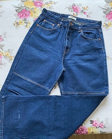 42 Beden Yüksek Bel Straight Jean