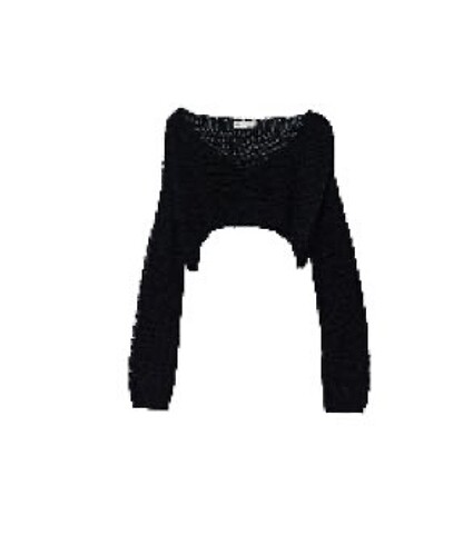 Distressed Detaylı Crop Kazak