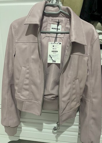 xs Beden Bershka Bej Deri ceket ETİKETLİ