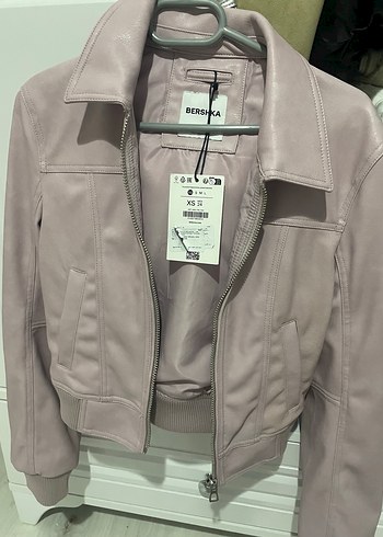 Bershka Bej Deri ceket ETİKETLİ