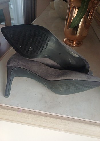 H&M Stiletto Kadın Süet Ayakkabı - Görsel 4