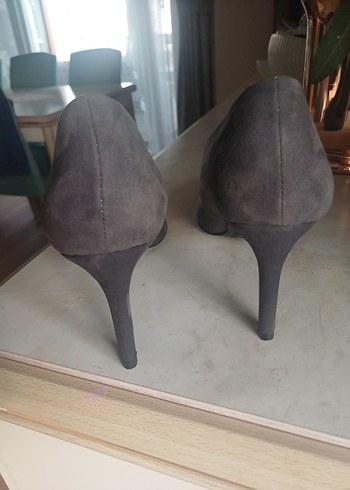 H&M Stiletto Kadın Süet Ayakkabı - Görsel 5