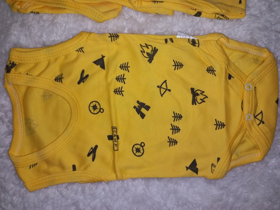 Sarı Baskılı Çocuk Atlet Body - Görsel 2