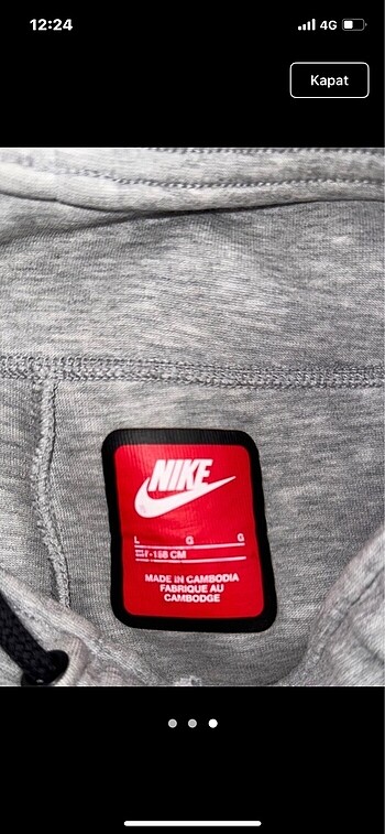 s Beden Orijinal Nike tech