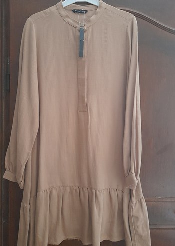 LC Waikiki Diger Bej Uzun pamuklu tunik