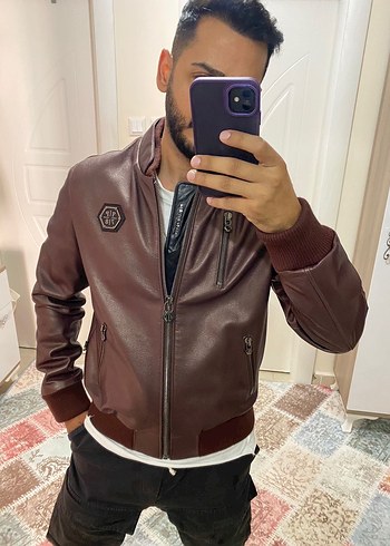 Orjinal deri ceket philip plein - Görsel 3