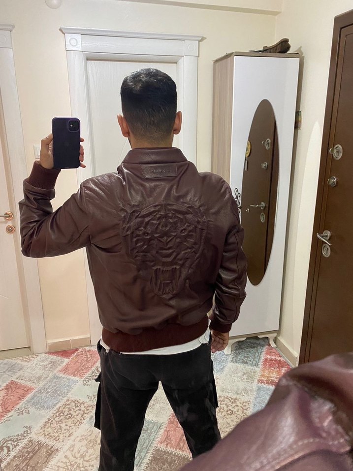 Orjinal deri ceket philip plein - Görsel 4