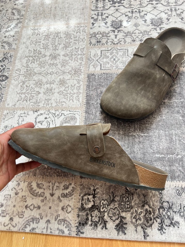 Tokalı Kadın Süet Terlik Kahverengi - Görsel 3