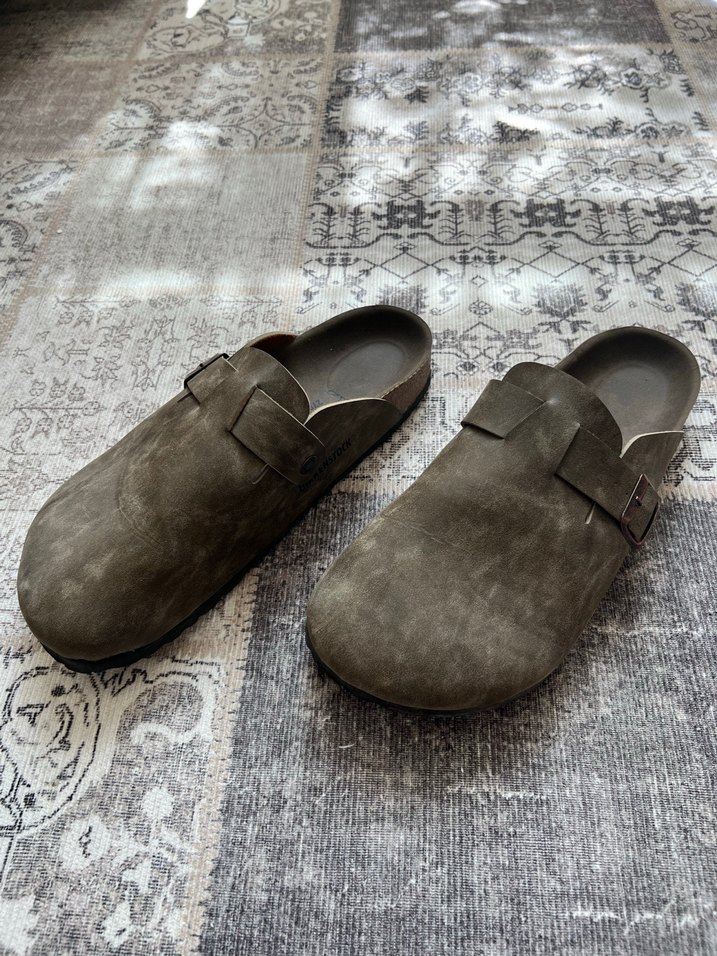 Tokalı Kadın Süet Terlik Kahverengi - Görsel 2