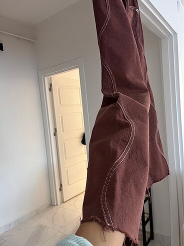 32 Beden kahverengi Renk Zara Jean