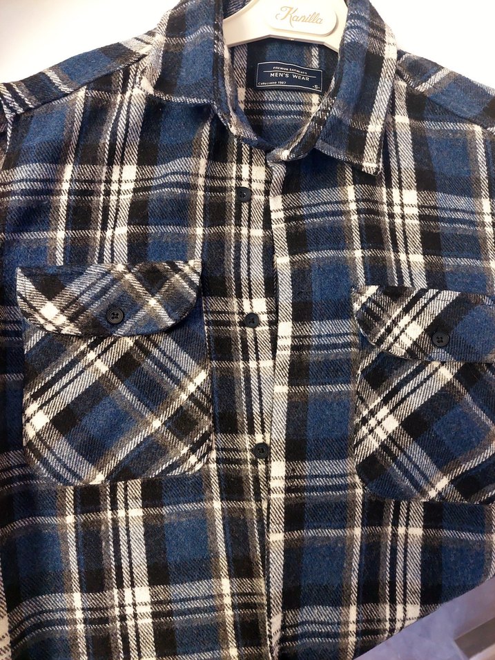 Düğmeli Uzun Kollu Erkek  oduncu Gömlek - Görsel 2