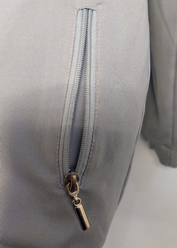 Gri Nike Fermuarlı Spor Ceket - Görsel 4