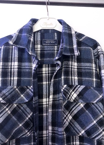 Erkek Lacivert Ekose Uzun Kollu Gömlek - Görsel 2