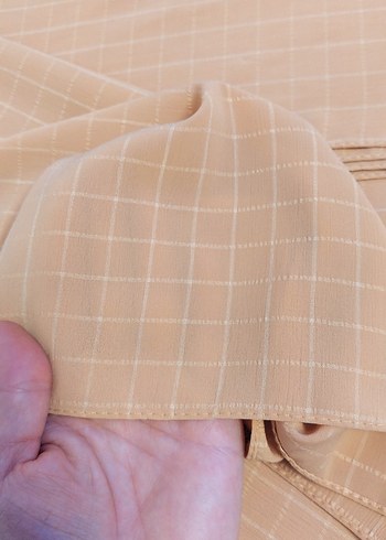 Kadın Açık Hardal Ekose Desenli Şal - Görsel 2