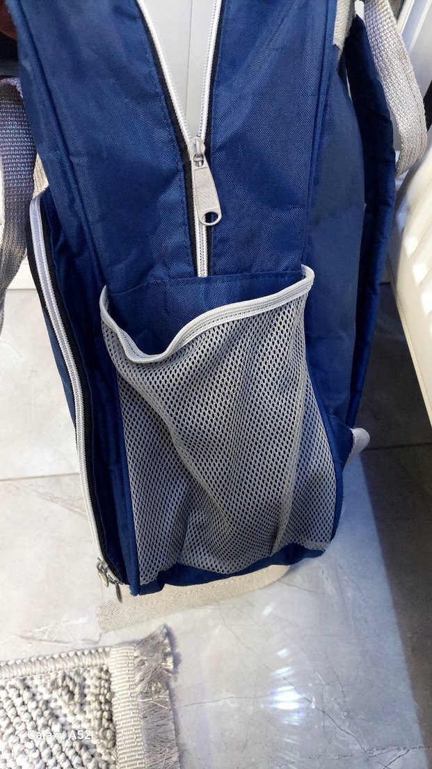 Gri saplı mavi bebek çantası - Görsel 4