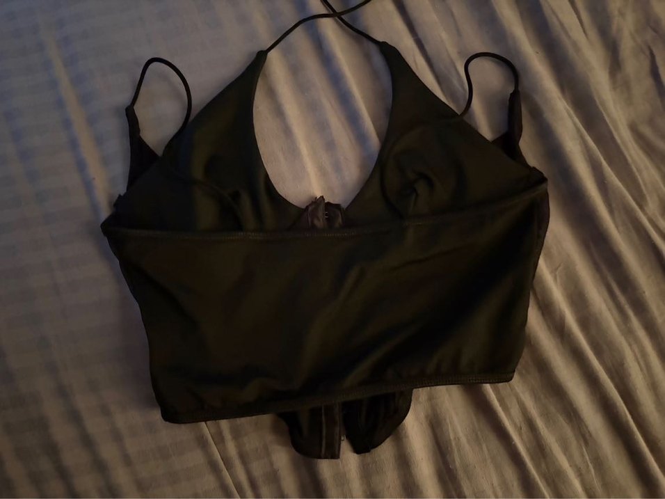 Siyah Gotik Midi Bel Detaylı Büstiyer - Görsel 3