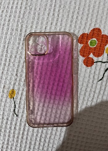 Pembe Şeffaf Bohem Telefon Kılıfı iphone 13