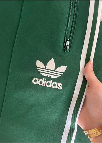 Yeşil Adidas Fermuarlı Erkek Eşofman Altı - Görsel 2