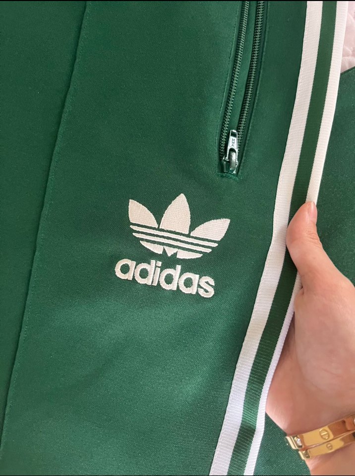 Yeşil Adidas Fermuarlı Erkek Eşofman Altı - Görsel 2