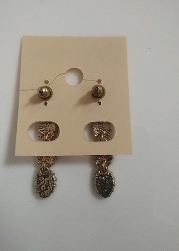 ortasında ben uzun boncuk etrafı İşlemeli İncili Uzun Küpe - Görsel 2