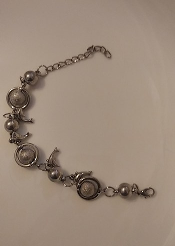 Vintage Zincir Yunus  Detaylı Kadın Bileklik - Görsel 4