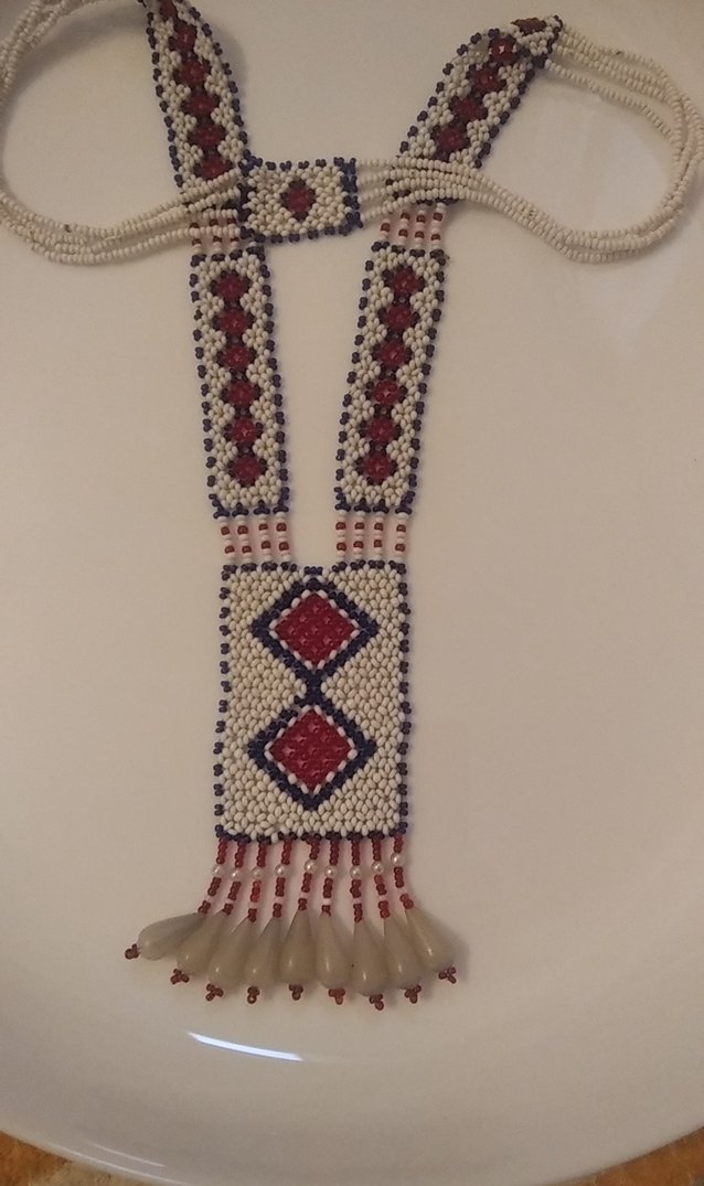 Uzun Çok Renkli el yapımı Boncuk İşlemeli Kadın Kolye - Görsel 3