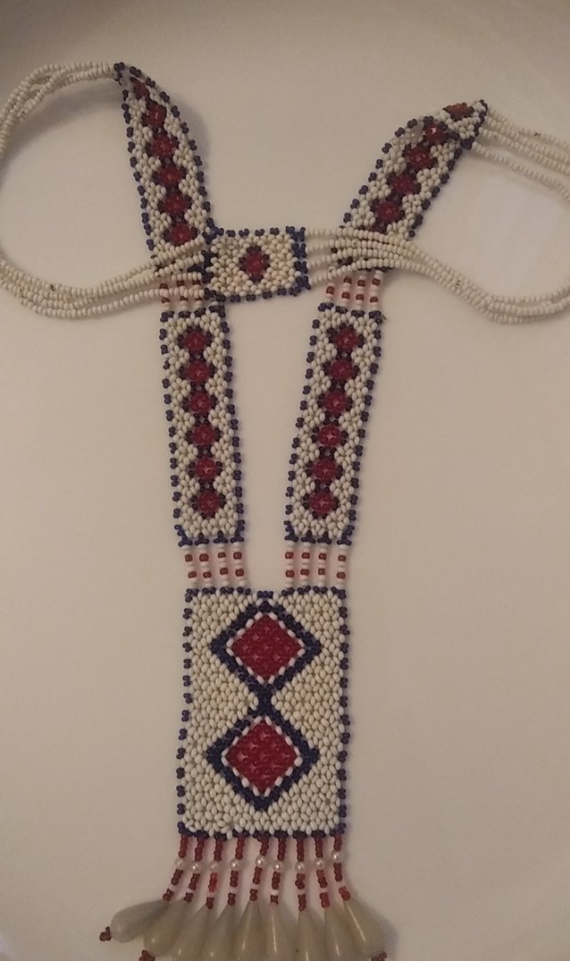 Uzun Çok Renkli el yapımı Boncuk İşlemeli Kadın Kolye - Görsel 2