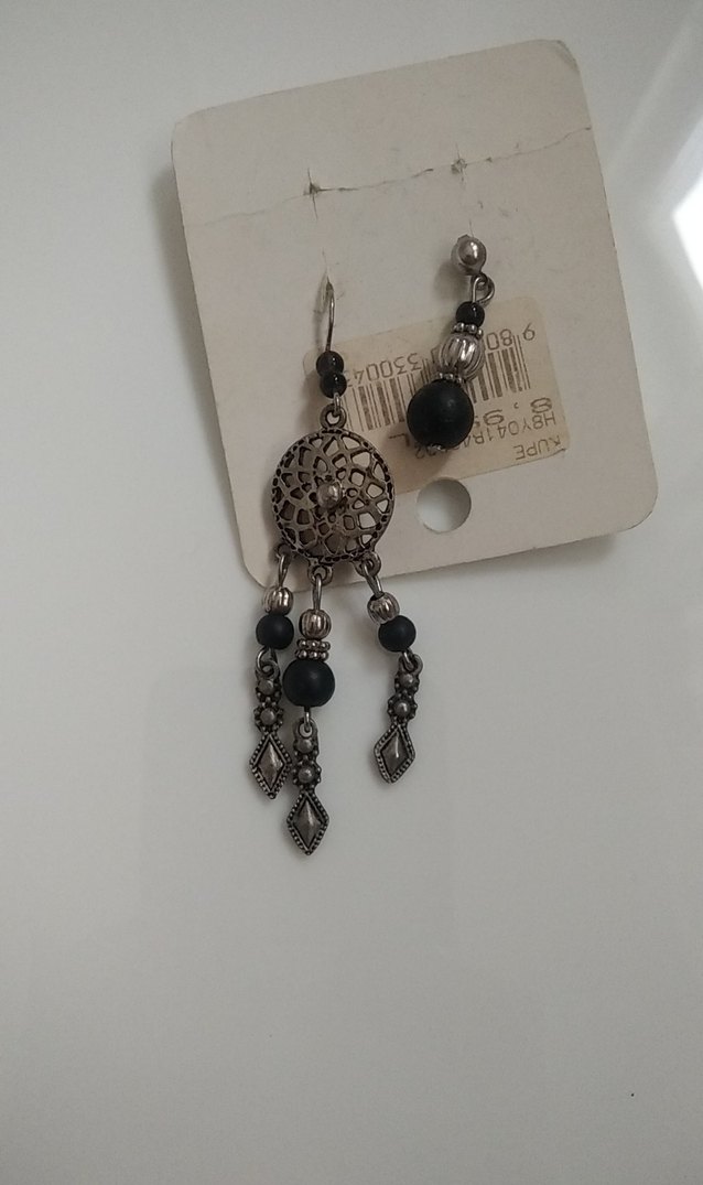 Bohem Siyah Boncuklu Mini Küpe ve uzun küpe - Görsel 2