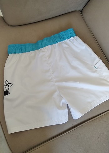 Erkek Beyaz Baskılı Mini Şort - Görsel 8