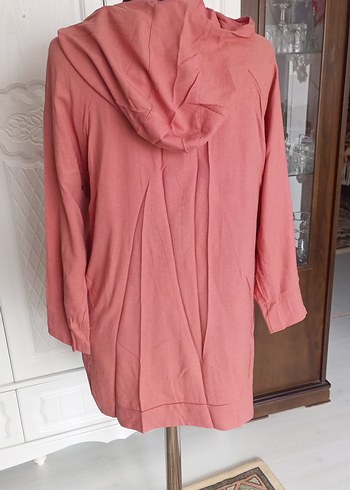 Pembe  Keten bayan kapşonlu - Görsel 3