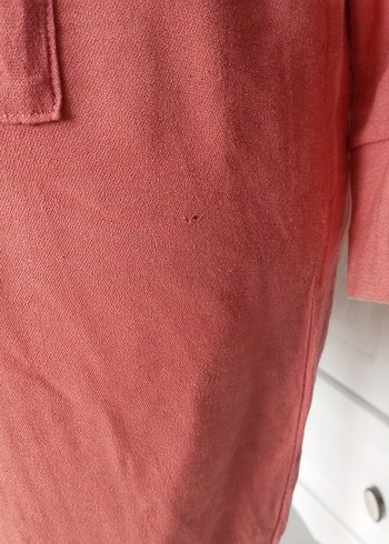 Pembe  Keten bayan kapşonlu - Görsel 5