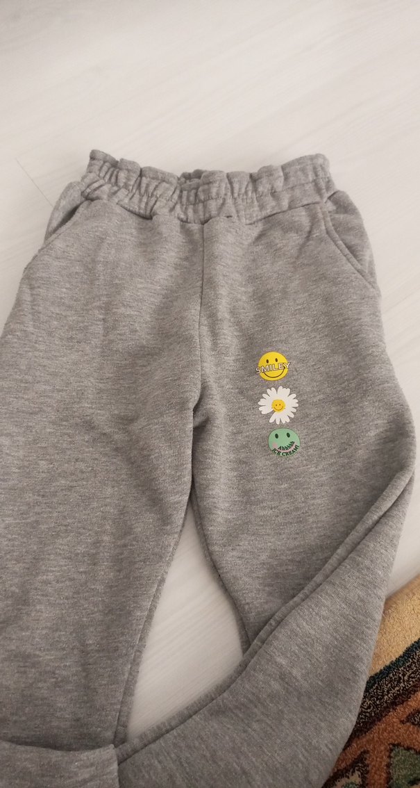 Gri kız çocuk Eşofman Altı - Görsel 2