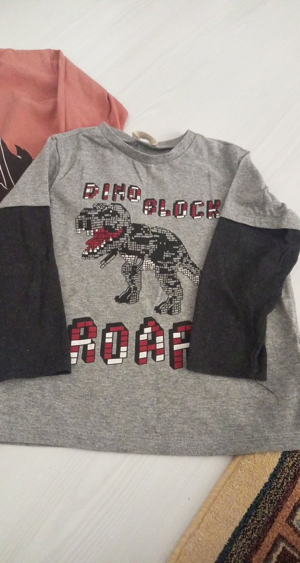 Gri Erkek Çocuk Baskılı Sweatshirt ikili - Görsel 2