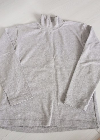 Gri Erkek Çocuk Boğazlı Sweatshirt - Görsel 2