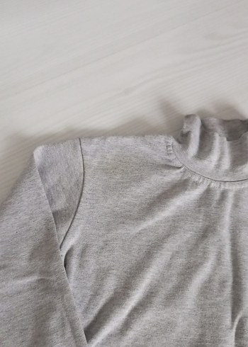 Gri Erkek Çocuk Boğazlı Sweatshirt - Görsel 3