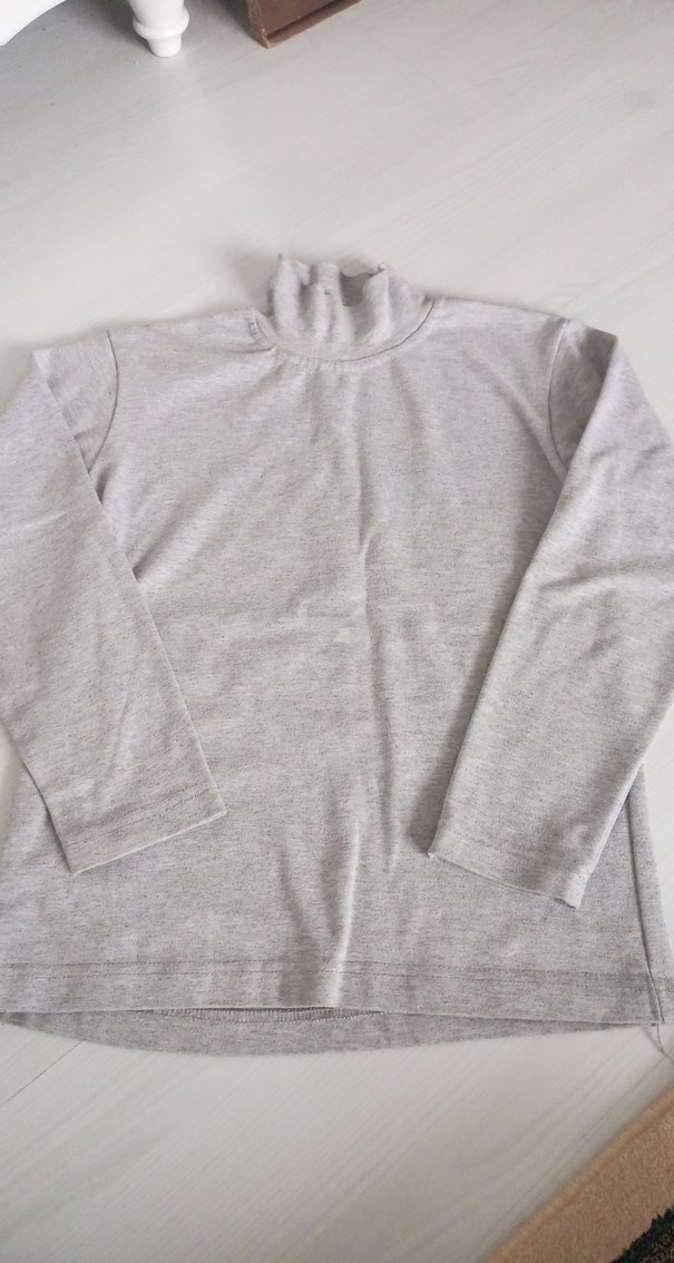 Gri Erkek Çocuk Boğazlı Sweatshirt - Görsel 2