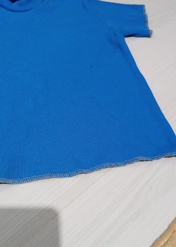 Mavi Renkli kız Çocuk krop - Görsel 3