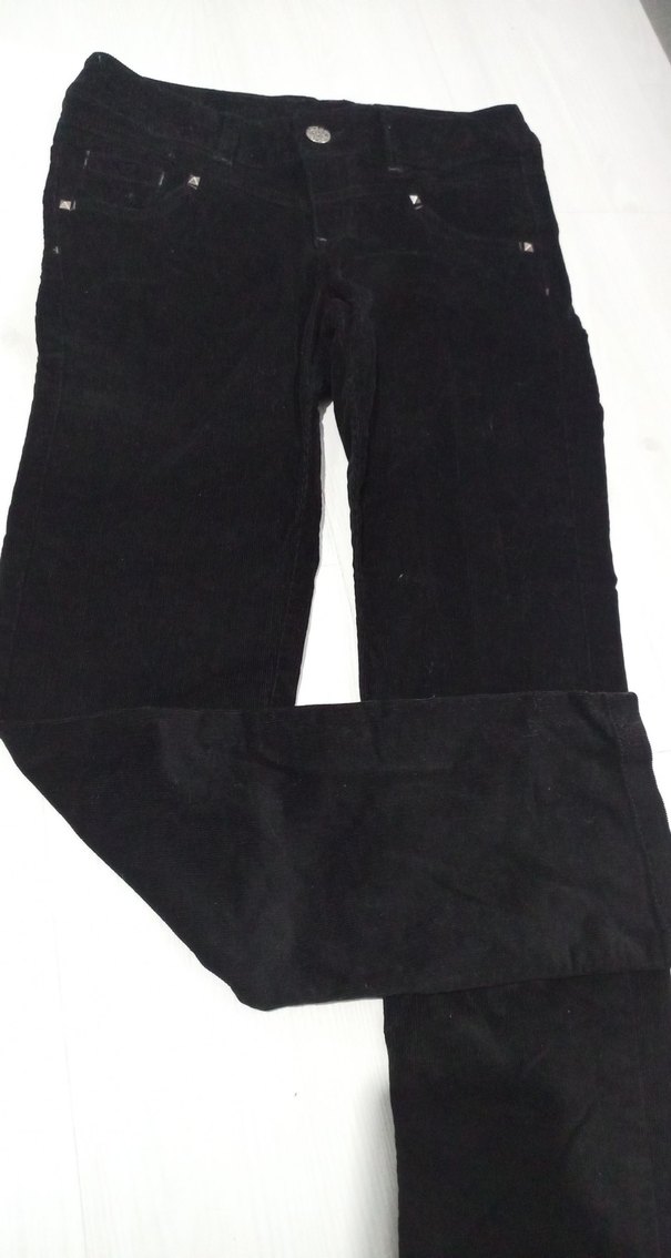 Siyah Süet Kemerli kız çocuk Pantolon - Görsel 2